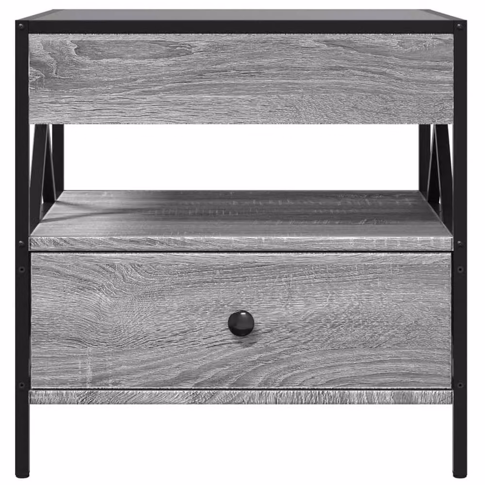 Berkfield Home Infinity LED Coffee Table in Grey Sonoma, W/D/H: 50 x 50 x 51 cm – 3