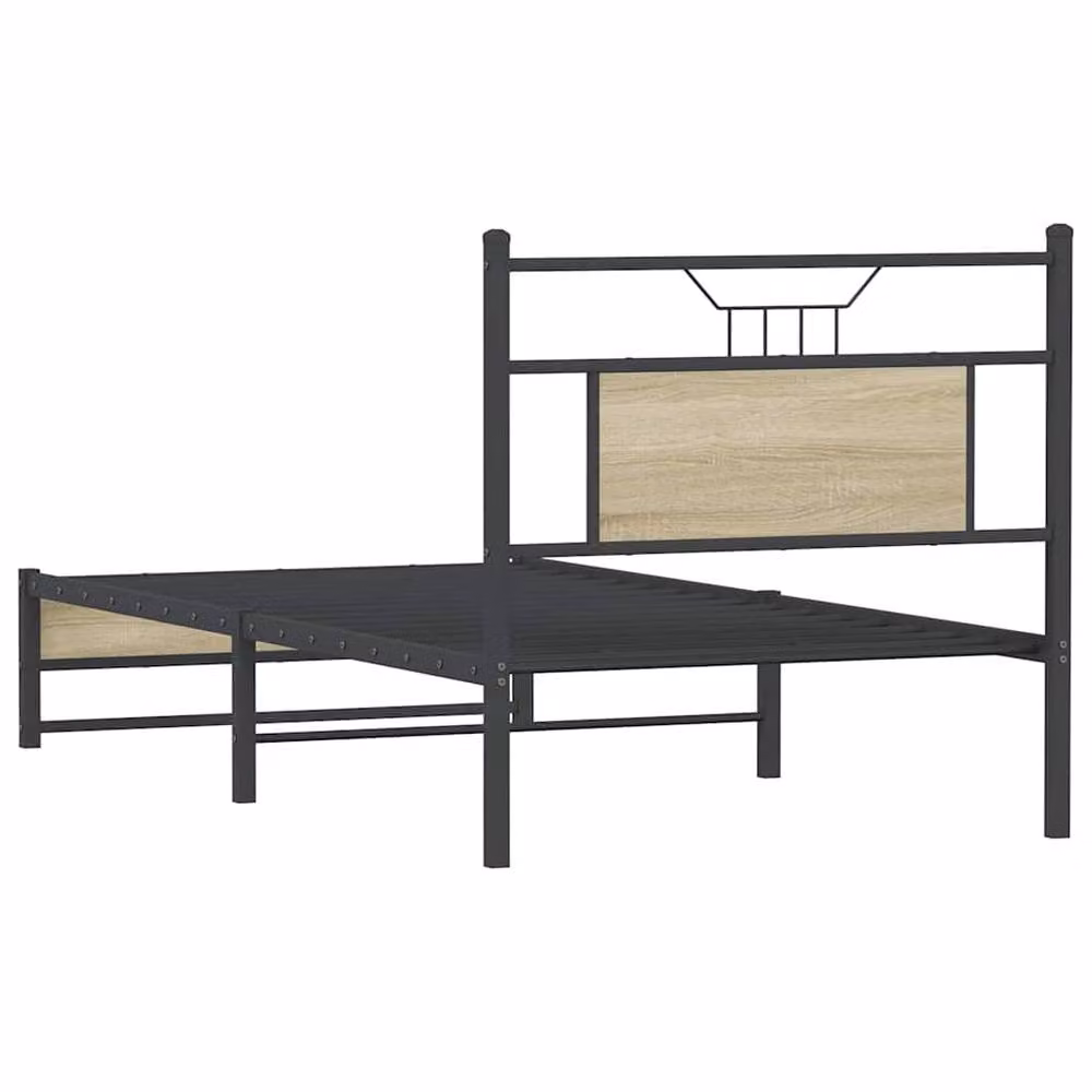Berkfield Home Sonoma Oak Small Single Bed Frame in Light Oak – 4