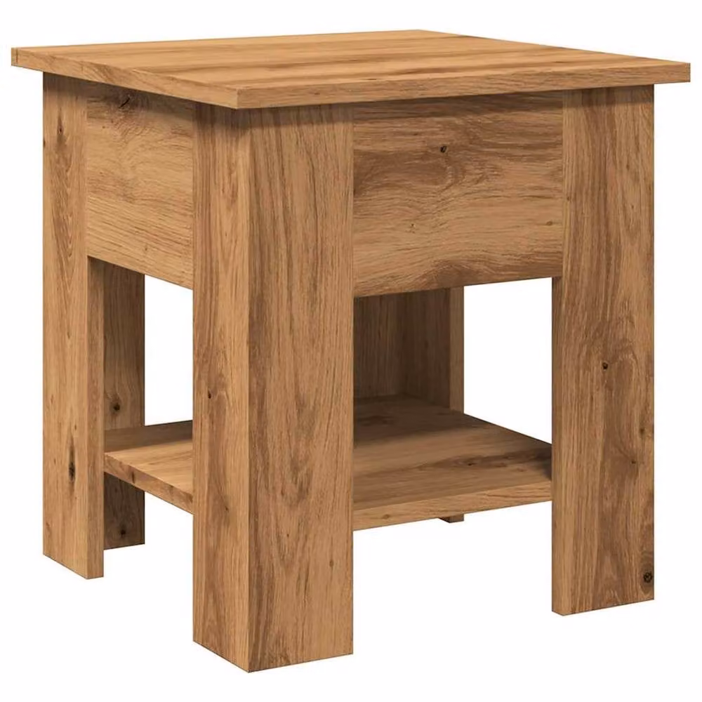 Berkfield Home Artisan Oak Coffee Table in Brown, W/D/H: 40 x 40 x 42 cm – 2