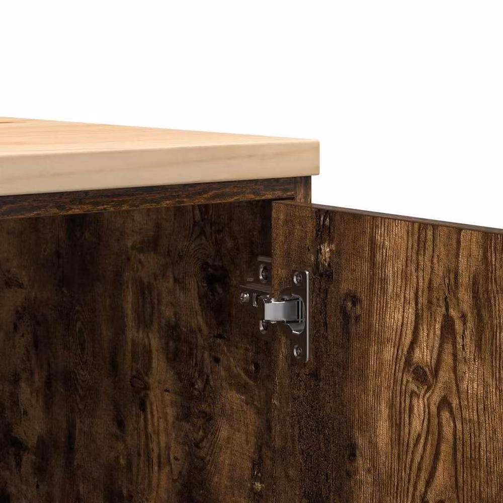 Berkfield Home Durable Garage Storage Cabinet in Smoked Oak Brown, W/D/H: 60 x 51 x 85 cm – 3