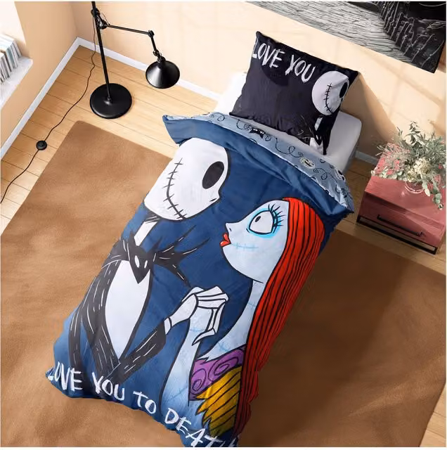 Disney The Nightmare Before Christmas Duvet Cover and Pillowcase Set, Black and Multicolour, W: 135 cm, D: 200 cm – 5