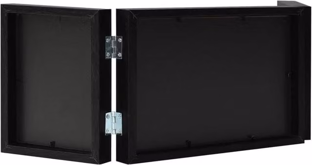 Berkfield Home Trifold Photo Frame Collage in Black, W: 28 cm, H: 18 cm – 1