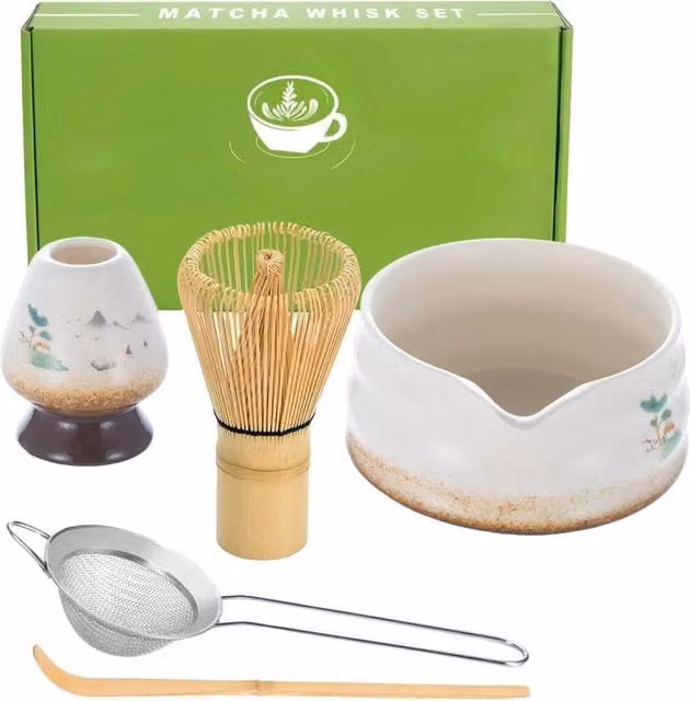 Nordara Multicolour Bamboo Matcha Whisk Set, 100g – 1