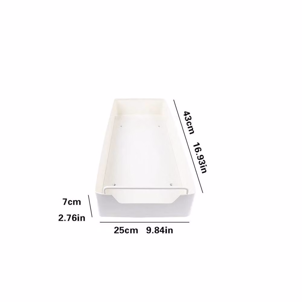 Kelvenix M White Pull Out Kitchen Cupboard Organiser Drawer Insert W: 43 cm, D: 25 cm, H: 7 cm – 2