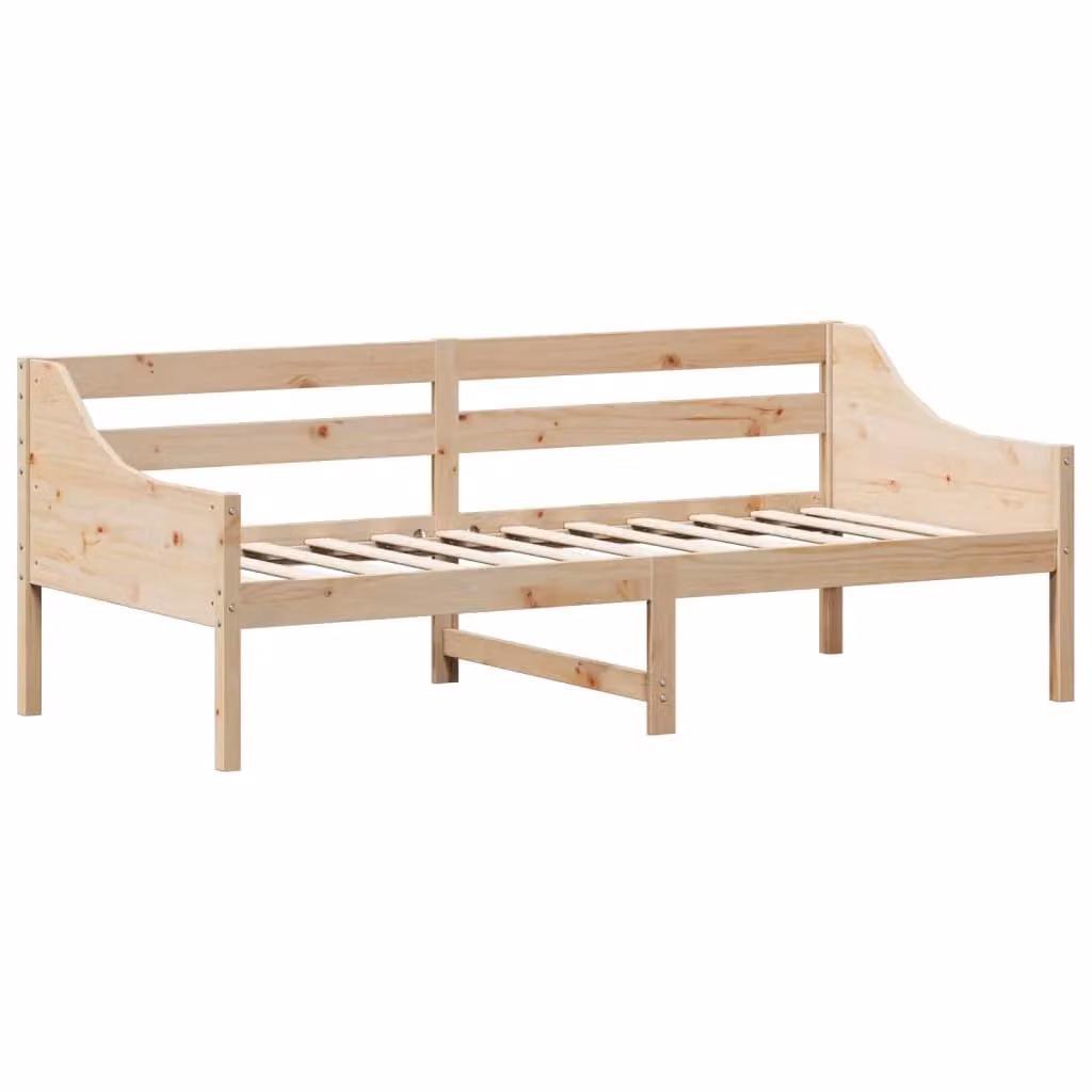 Berkfield Home Rustic Solid Wood Pine Day Bed in Brown, W/D/H: 80 x 200 cm – 2