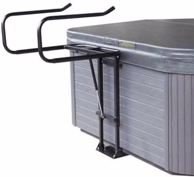 Palm Spas Undermount Hot Tub Cover Lifter Lid Lifter in Black and Stainless Steel