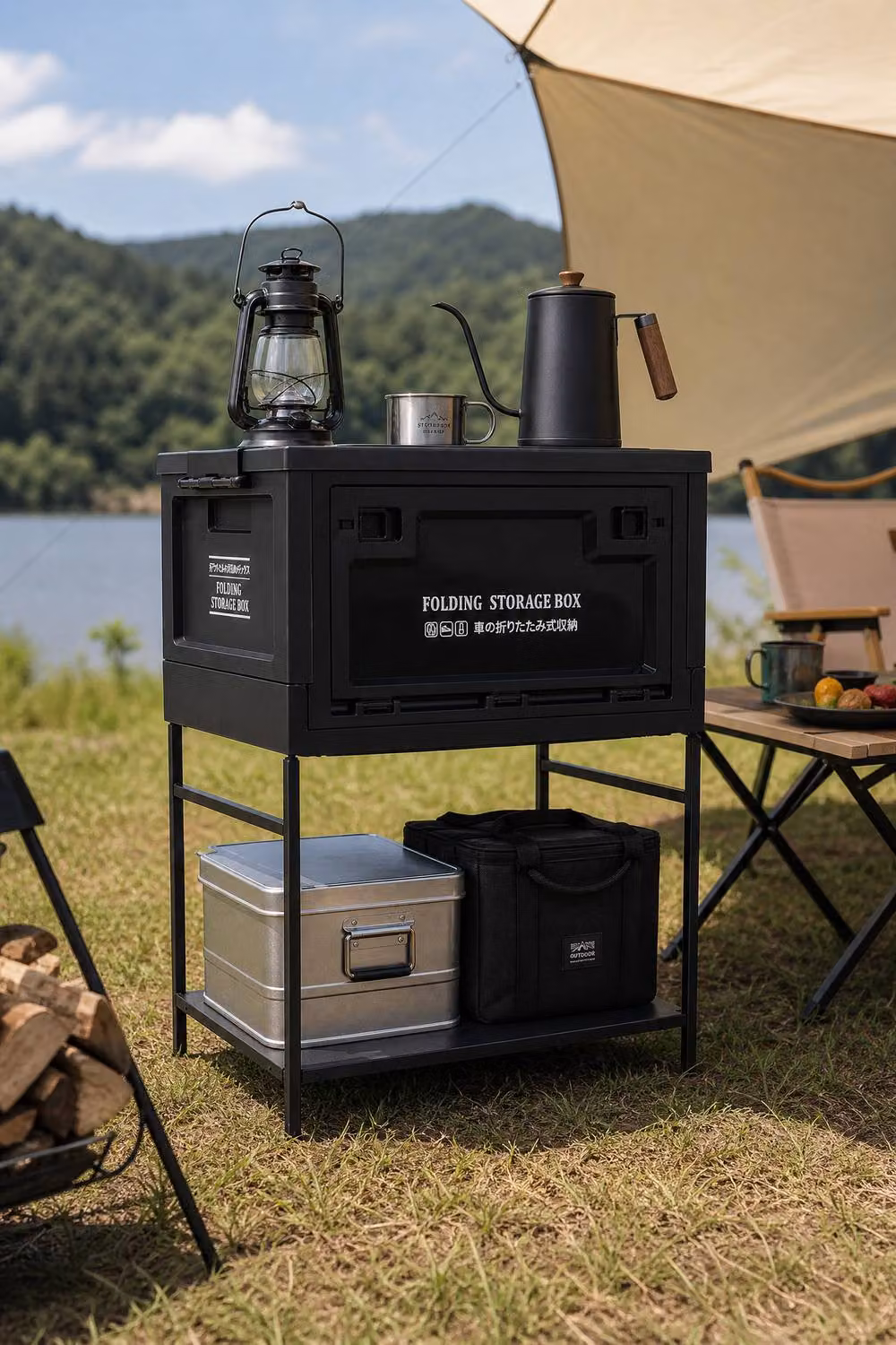 Garden Sanctuary 45L Collapsible Camping Storage Box in Black – 2