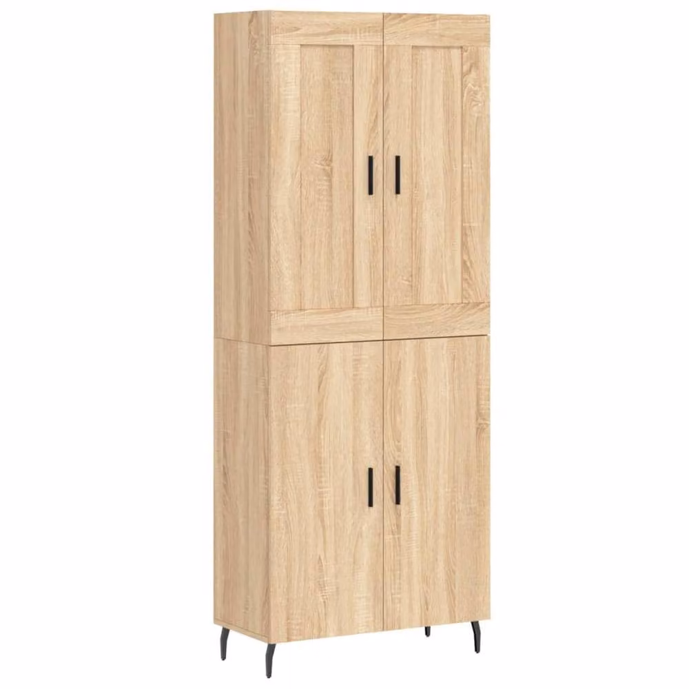 Berkfield Home Sonoma Oak Highboard in Brown, W/D/H: 69.5 x 34 x 180 cm – 3