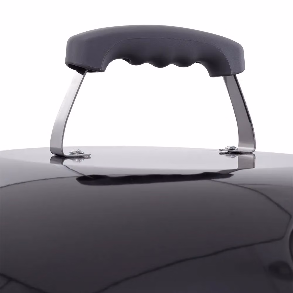 Living and Home Round Outdoor Charcoal Grill with Side Table and Wheels, Black, W/D/H: 105.0 x 94.5 x 105.0 cm – 7