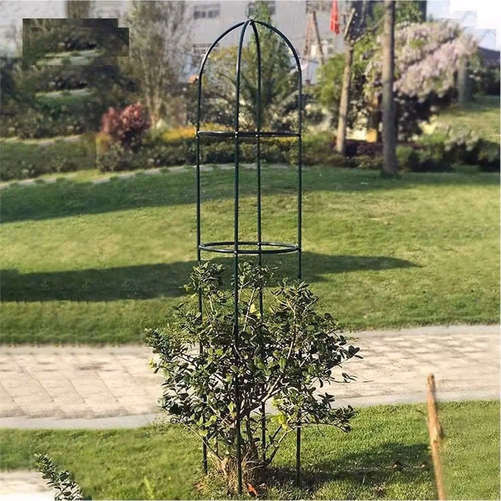 SPETLEK Green Metal Garden Obelisk Support Frame – 2