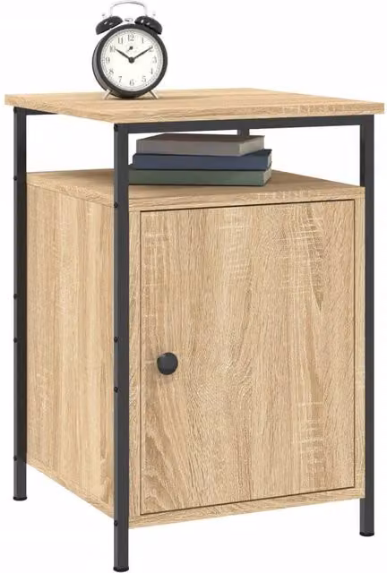 Berkfield Home Sonoma Oak Bedside Cabinet in Light Tan, W/D/H: 40 x 42 x 60 cm – 1