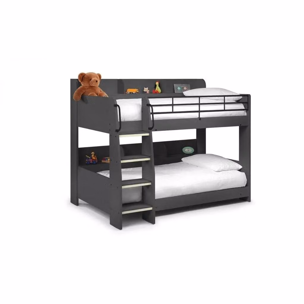 Ashfield Modern Anthracite Solid Wood Bunk Bed in Charcoal, Size: 90 x 190 cm – 2