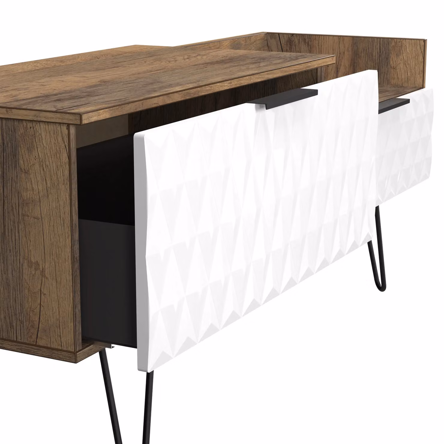 2 U Islay Ready Assembled Modern 2 Drawer Coffee TV Unit in White – 4