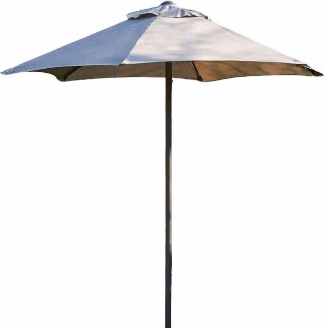 Home Source Gozo Grey Aluminium Vented Parasol, 2m