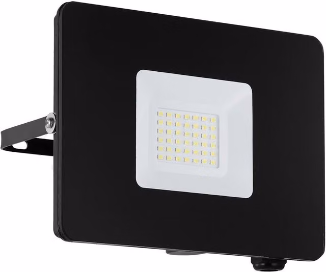 Loops 30W Adjustable LED Outdoor Wall Floodlight in Black, IP65 Waterproof Aluminium Construction