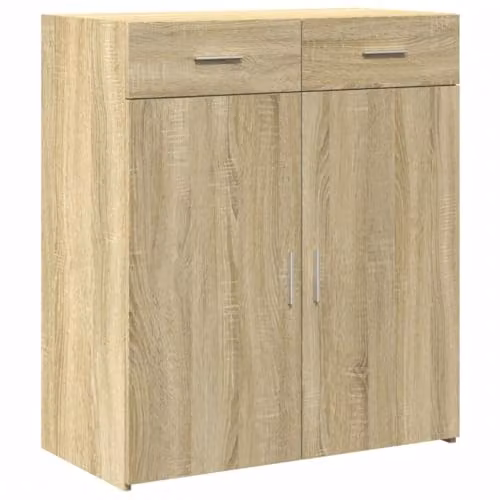 vidaXL Sonoma Oak Sideboard in Brown, Engineered Wood, W/D/H: 80 x 42.5 x 93 cm – 1