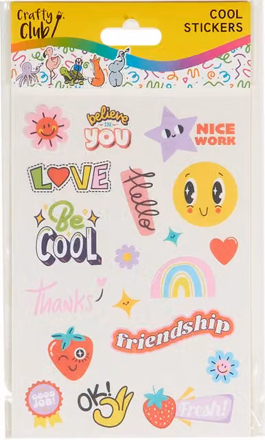 Crafty Club Multicolour Paper Sticker Sheet
