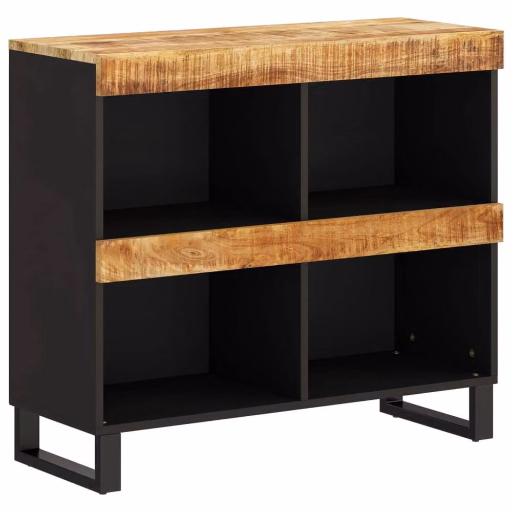 Berkfield Home Industrial Side Cabinet in Brown Solid Mango Wood, W/D/H: 85 x 33 x 75 cm – 2