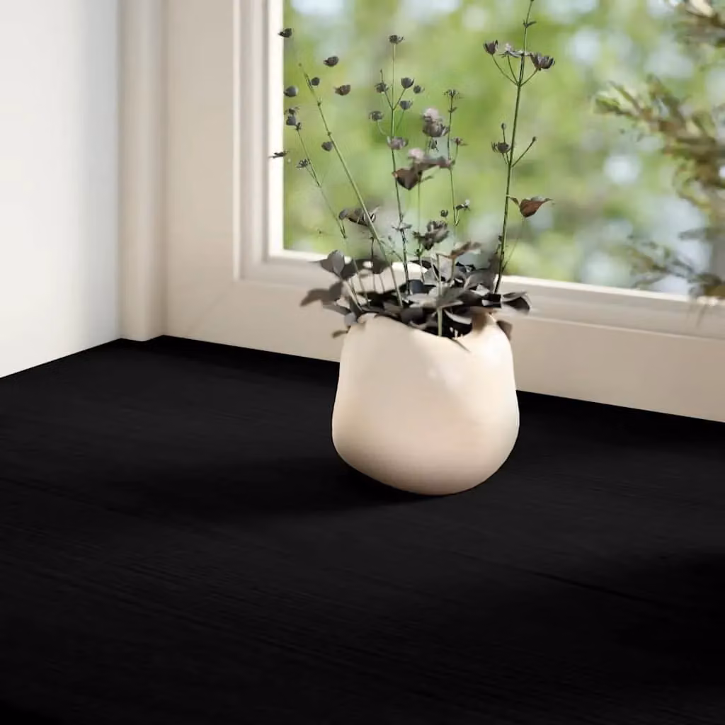 Berkfield Home Solid Oak Wood Window Sills, 2 Pieces, Dark Brown, W: 80 cm, D: 25 cm, H: 2 cm – 2