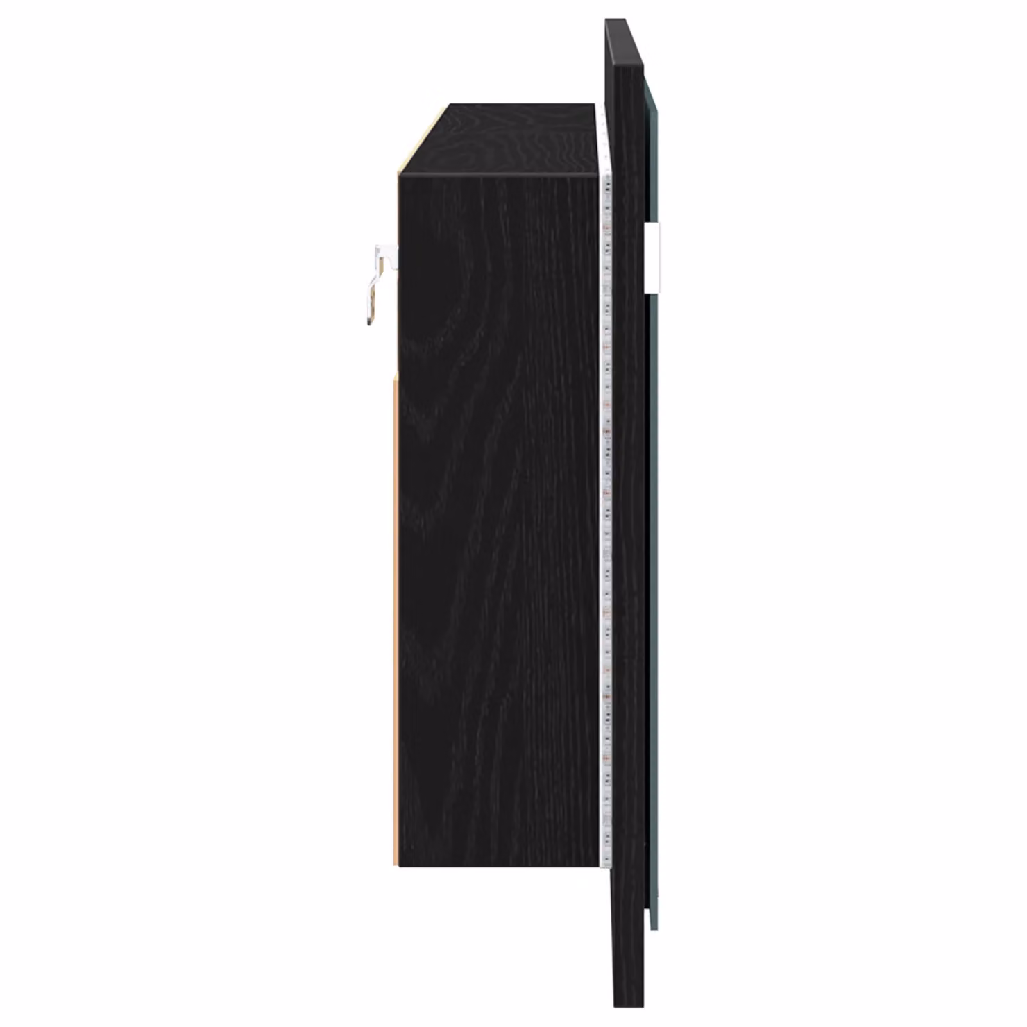 Berkfield Home LED Mirror Cabinet in Black Oak, W/D/H: 100 x 12 x 45 cm – 5