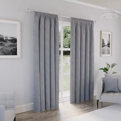 Enhanced Living Grey Blackout Thermal Insulating Curtains, W: 168 cm, H: 229 cm – 1