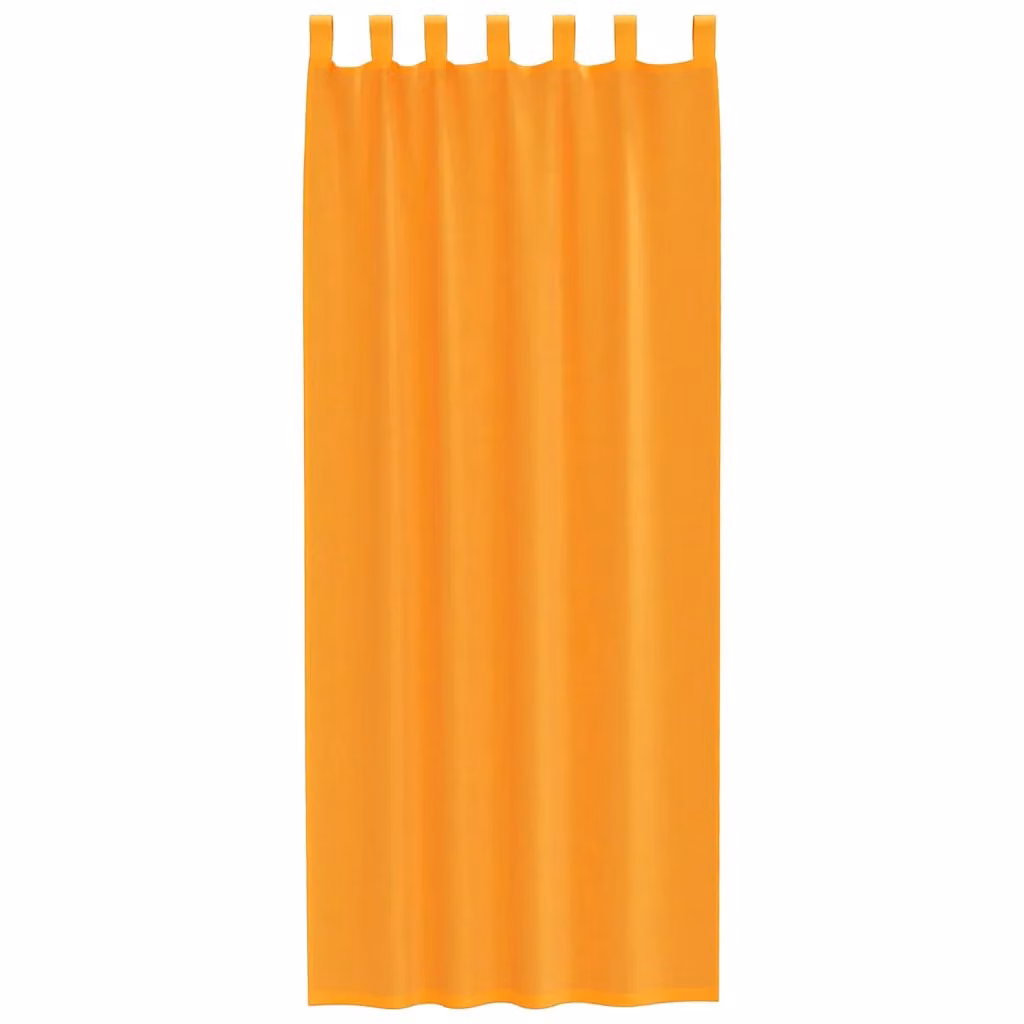 Berkfield Home Orange Voile Fabric Panel Curtains with Tabs, 2 Pack, W: 140 cm, H: 260 cm – 2