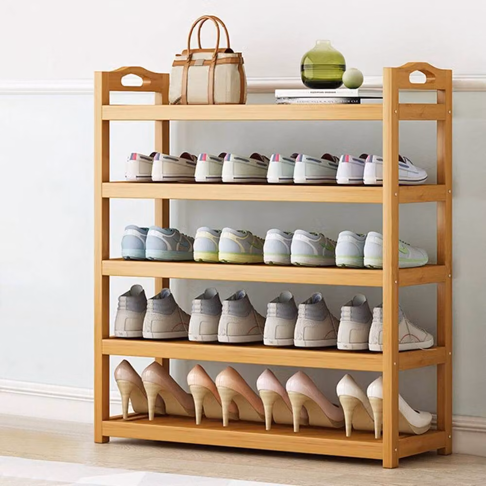 Kelvenix 5-Tier Bamboo Shoe Rack in Brown – 3