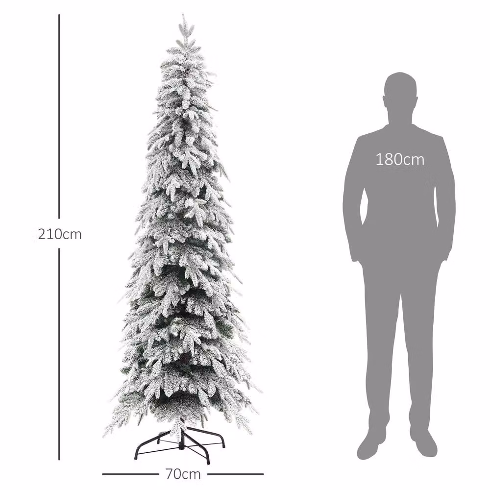 STILVORA 7ft Artificial Christmas Tree with Steel Base in Green – 2