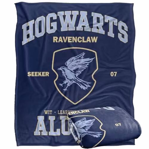 LOGOVISION Harry Potter Hogwarts Ravenclaw Alumni Super Soft Fleece Throw Blanket, Multicolour, W: 127 cm x D: 152.4 cm – 1