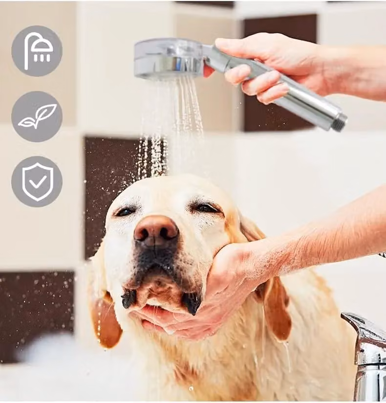 Alivio High Pressure Handheld Shower Head with Adjustable Massage Spray Modes in Chrome Silver – 3