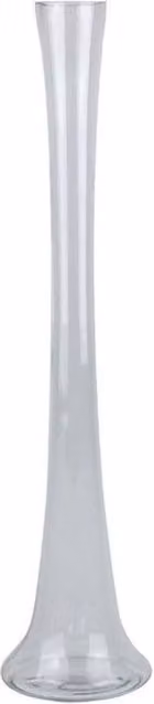 KDMD Round Bud Vase in Clear Glass, Height: 60 cm, Width: 14 cm, Depth: 14 cm