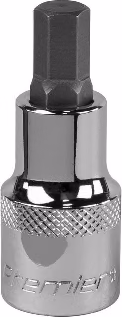 Loops 9mm Forged Hex Socket Bit 1/2 Inch Square Drive Chrome Vanadium Wrench Socket in Silver – 1