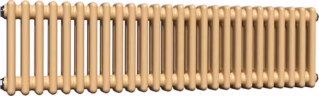 Lux Heat Horizontal 2 Column Steel Radiator in Caramel Fudge, H: 119 cm, W: 30 cm