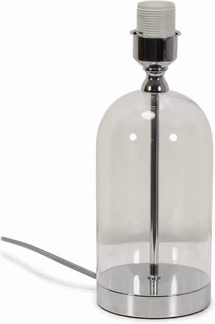 ValueLights Jessy Glass Table Lamp Base in Silver