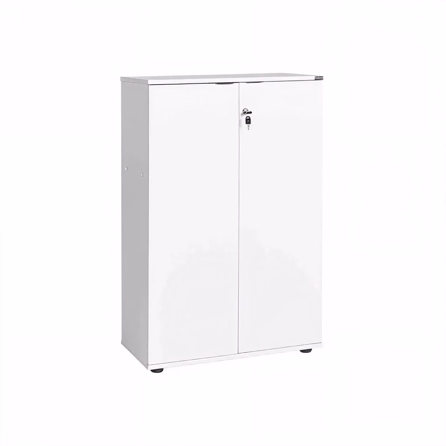 FWStyle Modern White 2 Door Lockable Office Storage Cabinet with Adjustable Internal Shelves – 2