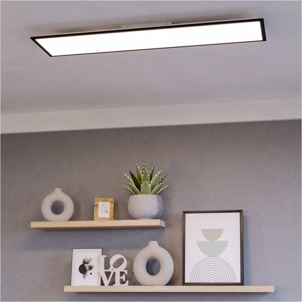Loops Modern Black LED Ceiling Light with Included Bulb – 2