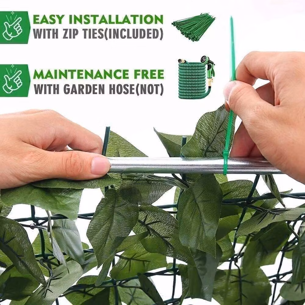 SPETLEK Artificial Ivy Leaf Garden Fence Privacy Roll, Green, W: 100 cm, H: 15 cm – 3