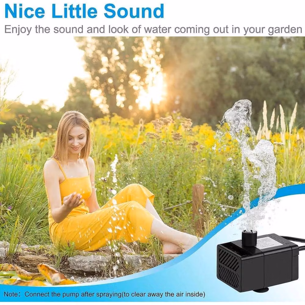 NESTLUNE 2.5W Solar Fountain with Filter and 7 Spray Heads in Black – 4