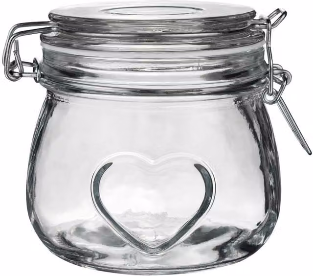 Nicola Spring Airtight Glass Storage Jar with Silicone Seal in Transparent White