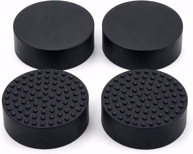 Pack of 12 Black Woven Wood Invisible Rubber Pot Feet with Grip Pads
