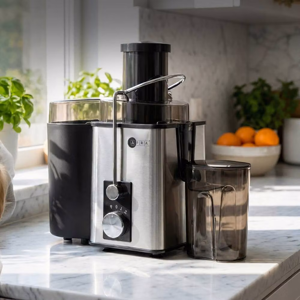 AFRA 400W Centrifugal Juicer with 2 Speed and Pulse Functions, 1L Capacity, Silver – 5