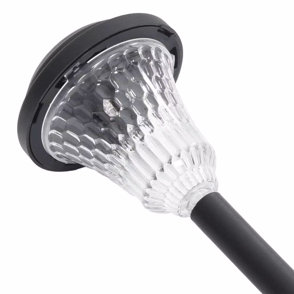 Berkfield Home Solar LED Pathway Lights with Ground Spikes, 12 Pack, Black and White – 3