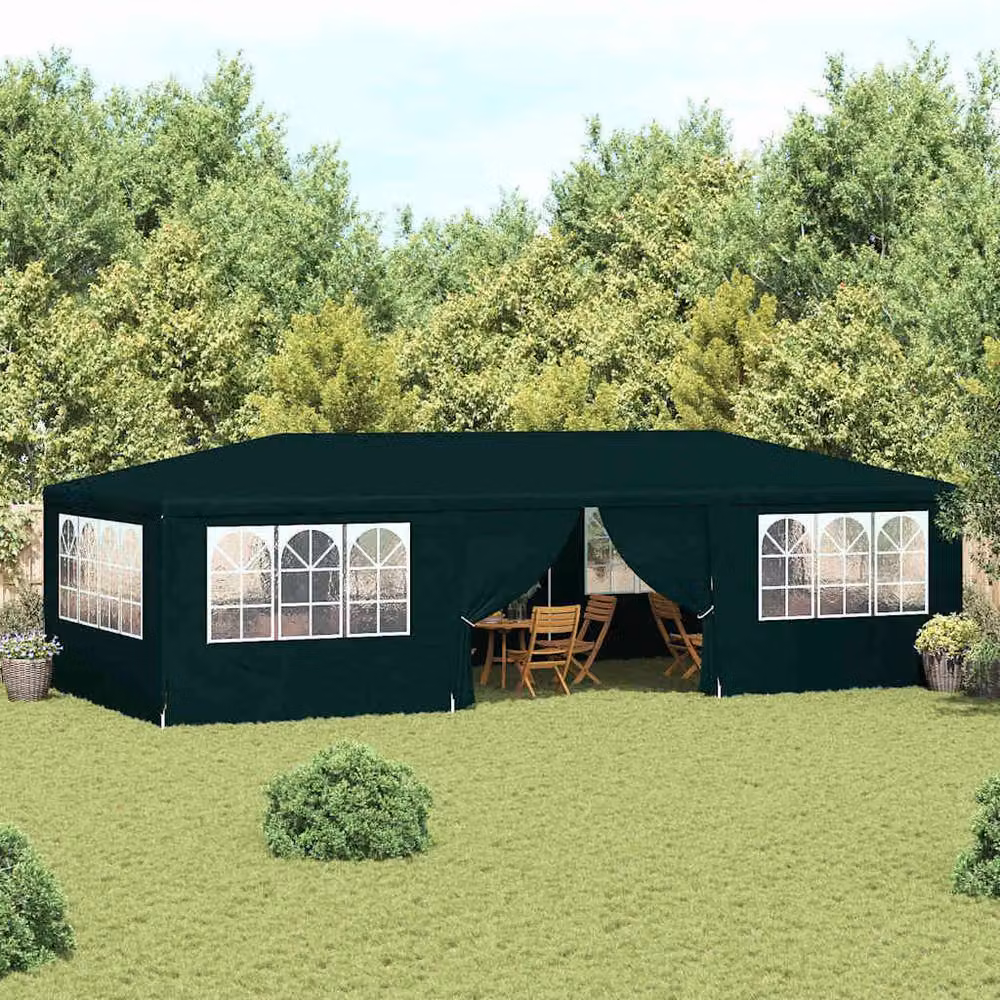 Berkfield Home Professional Party Tent with Side Walls, Green, W: 9 m, D: 4 m, H: 2.75 m – 2