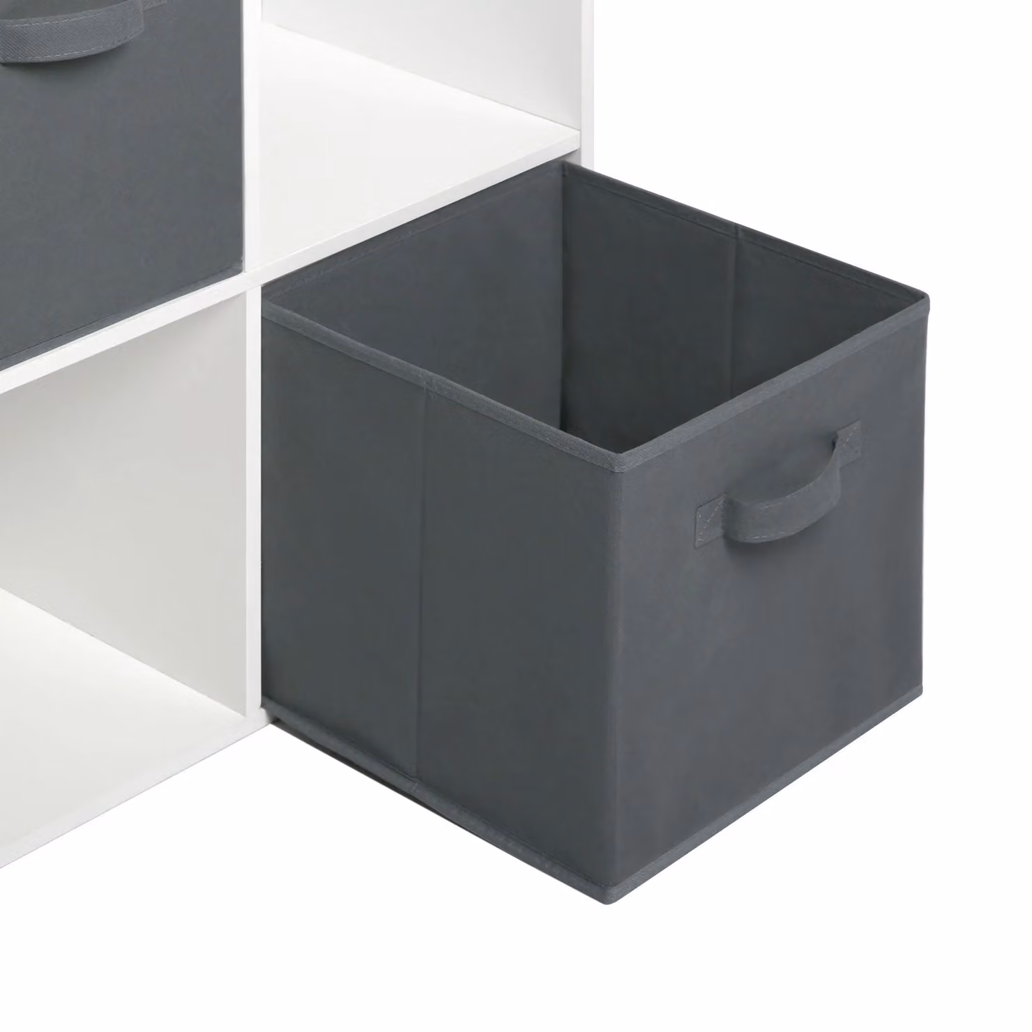 Home Garden Direct Jane 2x3 Cube Storage Unit with 3 Baskets in White – 3