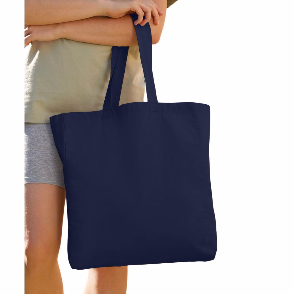 Westford Mill Women's Classic Canvas Shopper Bag in Blue, W/D/H: 42.0 x 13.0 x 13.0 cm – 2
