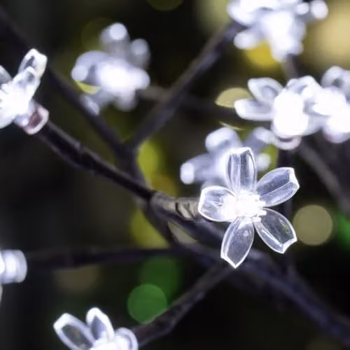 The Christmas Workshop 45cm Blossom Tree with 48 Bright White LED Lights, Mains Operated, White – 6