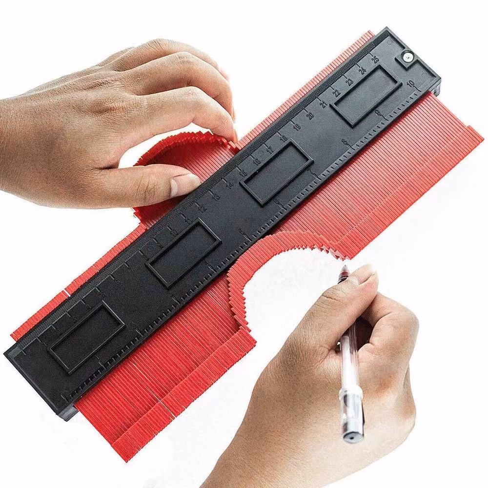 KORVIXA RED Shape Contour Duplicator Template Gauge Tracing Tool, Red, W: 1000 cm, H: 52 cm – 2