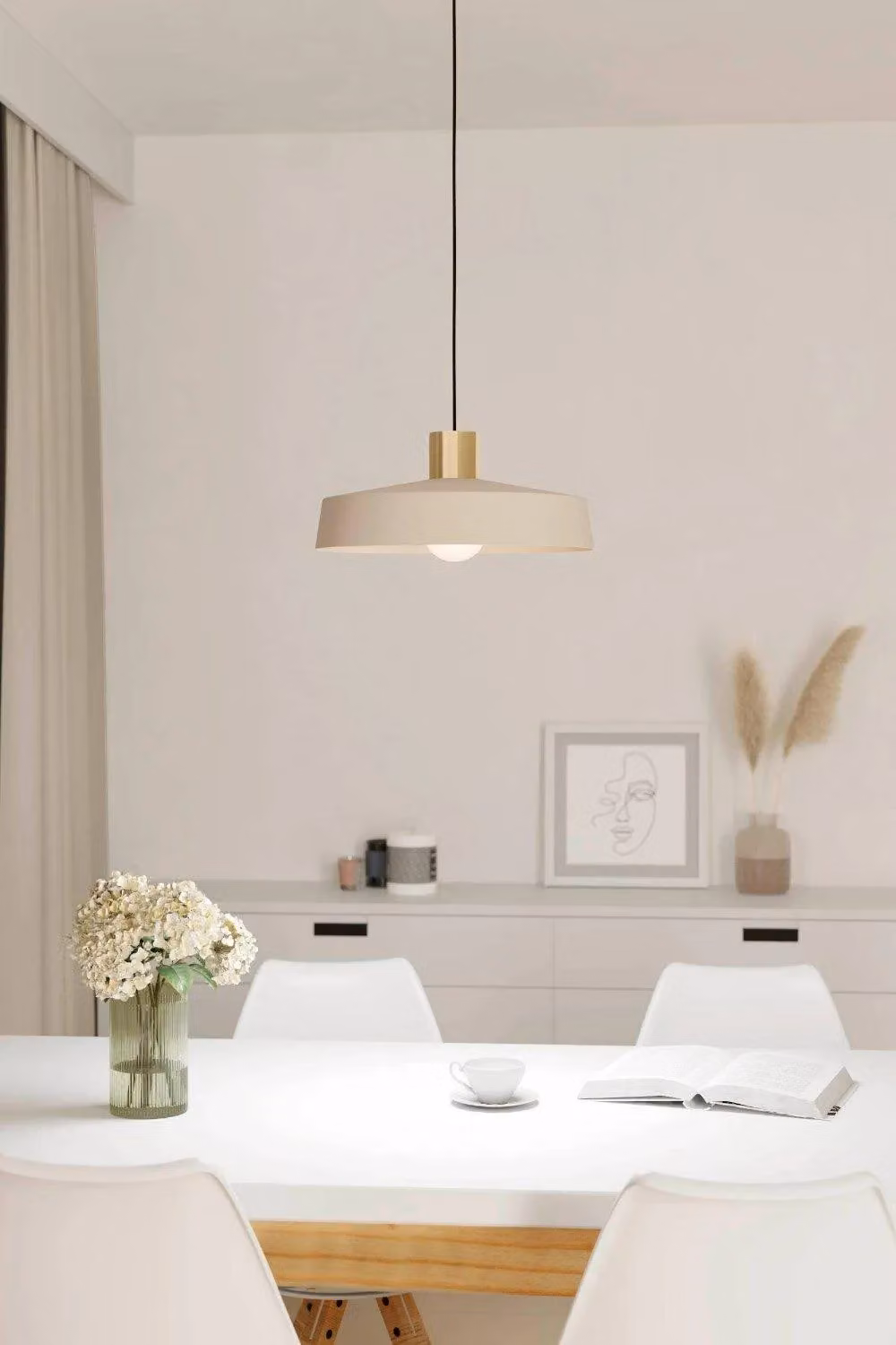 Eglo Valdiola IP20 Angular Pendant Light in Gold/Brass or Beige – 2