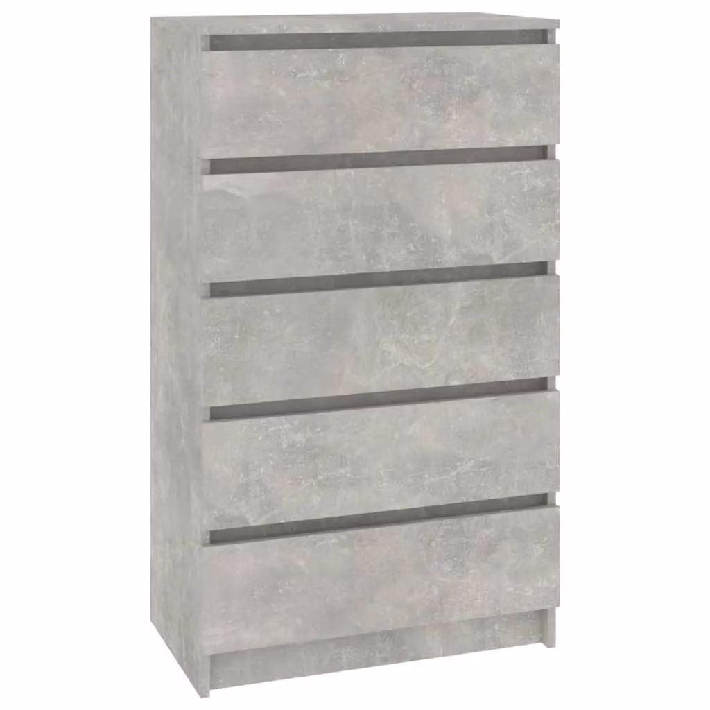 Berkfield Home Modern Drawer Cabinet in Concrete Grey, W/D/H: 60 x 36 x 103 cm – 2