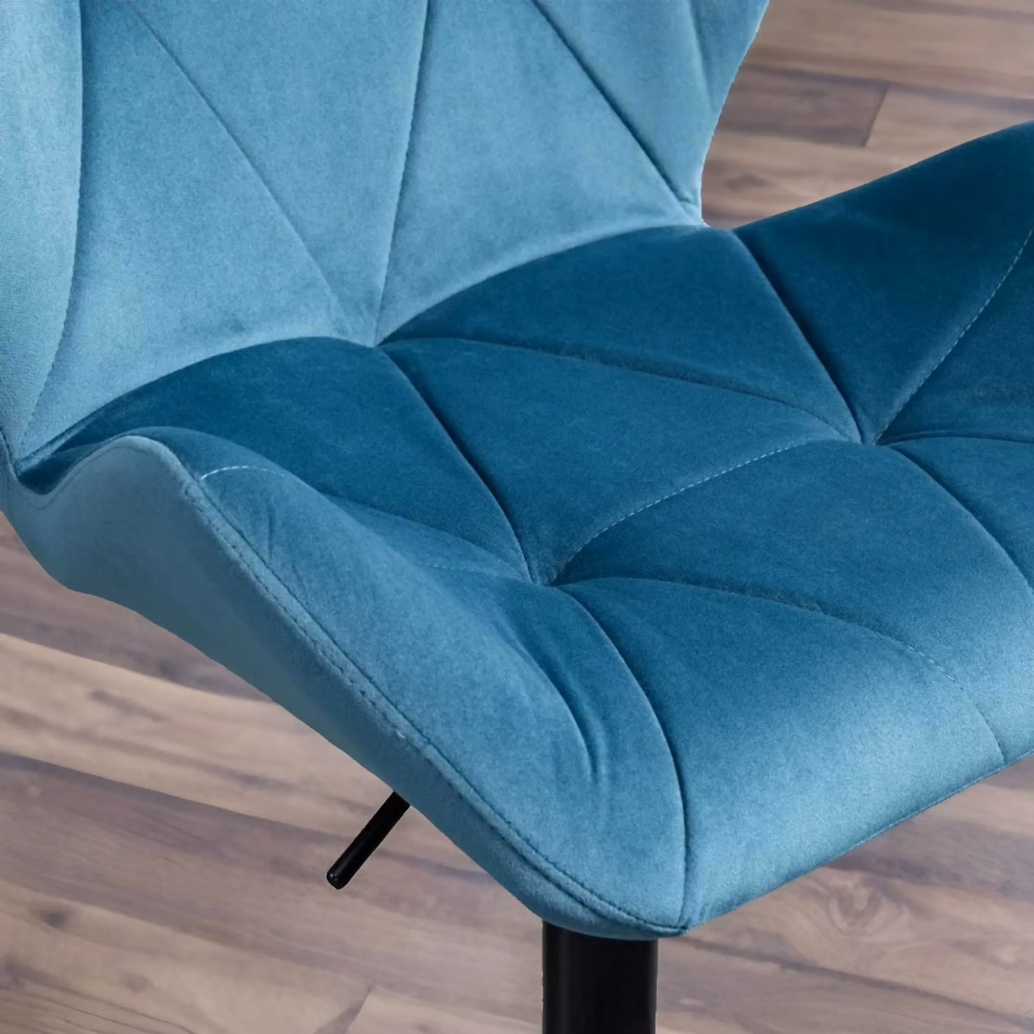 Rafaelo Mobilia Set of 2 Retro Blue Adjustable Height Bar Stools – 3